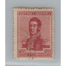 ARGENTINA 1918 GJ 492 ESTAMPILLA CON FILIGRANA WHEATLEY BOND SIEMPRE RARAS !!!
